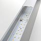 Линейный светодиодный накладной двусторонний светильник 128см 50Вт 6500К матовое серебро 101-100-40-