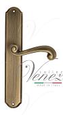 Дверная ручка Venezia на планке PL02 мод. Carnevale (мат. бронза) проходная
