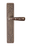 Дверная ручка на планке Val de Fiori мод. Николь (бронза состар. с эмалью) проходная