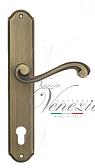Дверная ручка Venezia на планке PL02 мод. Vivaldi (мат. бронза) под цилиндр